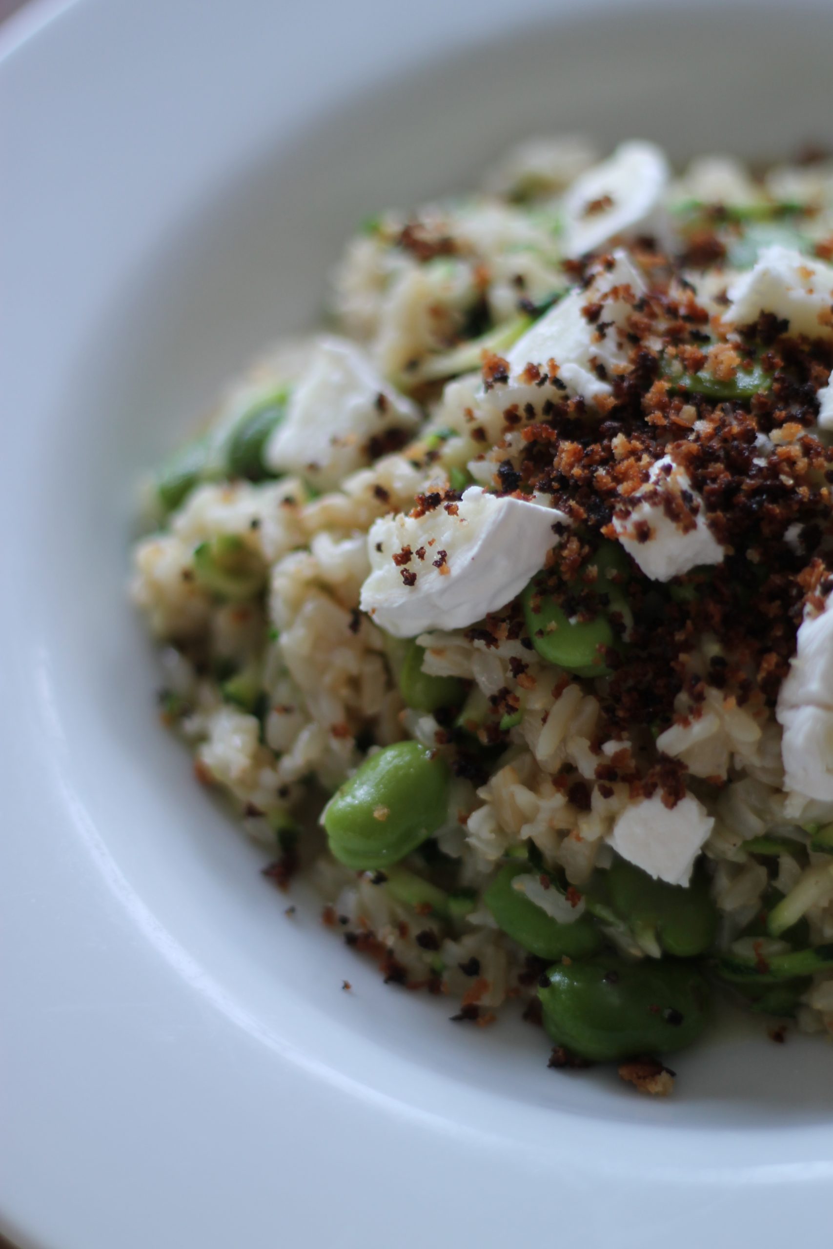 Courgette & Broad Bean Rice-otto | forage in the pantry.